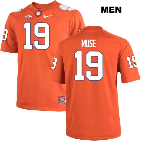 Men's Clemson Tigers #19 Tanner Muse Stitched Orange Authentic Nike NCAA College Football Jersey CZP4346MA